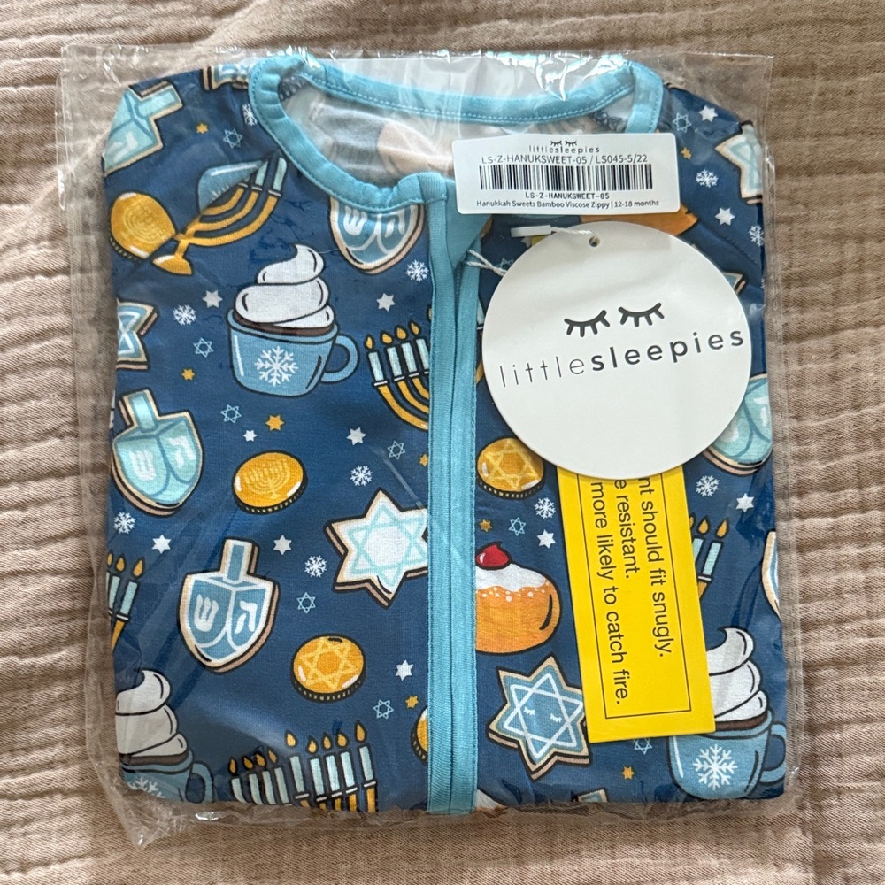 Little Sleepies Festive Blue Pajama Set